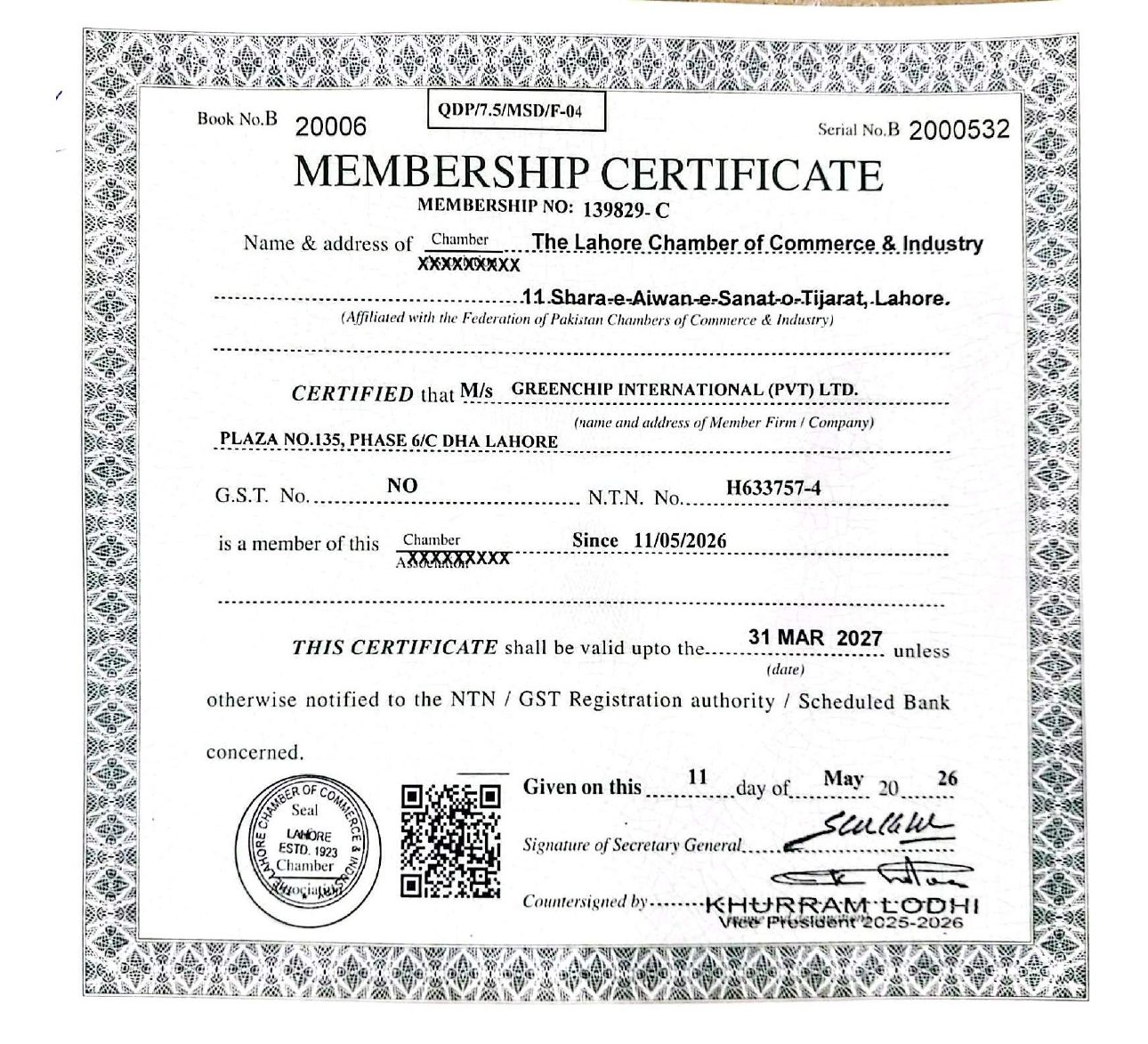 Certificate 2